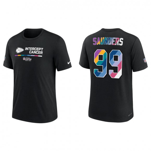 Khalen Saunders Kansas City Chiefs Black 2022 NFL Crucial Catch Performance T-Shirt