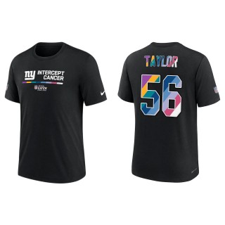 Lawrence Taylor New York Giants Black 2022 NFL Crucial Catch Performance T-Shirt
