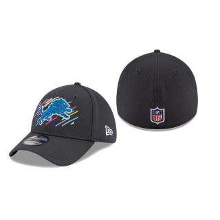 Detroit Lions Charcoal 2021 NFL Crucial Catch 39THIRTY Flex Hat