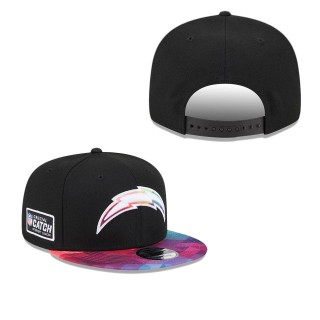 Los Angeles Chargers Black 2023 NFL Crucial Catch Snapback Hat