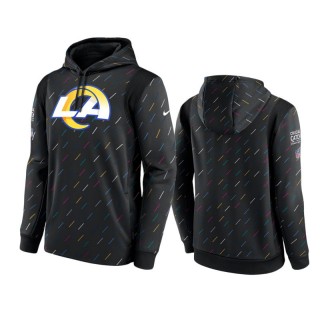 Men's Los Angeles Rams Charcoal Therma Pullover 2021 NFL Crucial Catch Hoodie