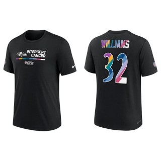 Marcus Williams Baltimore Ravens Black 2022 NFL Crucial Catch Performance T-Shirt