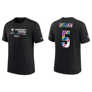 Mark Ingram New Orleans Saints Black 2022 NFL Crucial Catch Performance T-Shirt