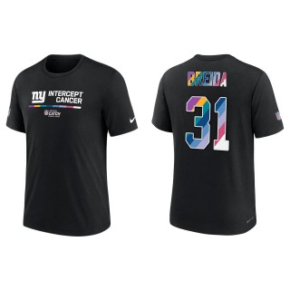 Matt Breida New York Giants Black 2022 NFL Crucial Catch Performance T-Shirt