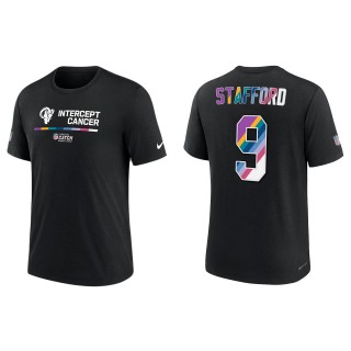 Matthew Stafford Los Angeles Rams Black 2022 NFL Crucial Catch Performance T-Shirt