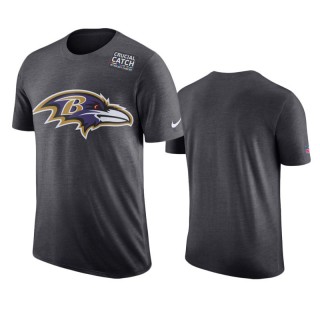 Men's Baltimore Ravens Anthracite Crucial Catch T-Shirt