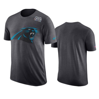 Men's Carolina Panthers Anthracite Crucial Catch T-Shirt