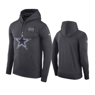Men's Dallas Cowboys Anthracite Crucial Catch Hoodie