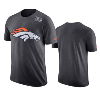 Men's Denver Broncos Anthracite Crucial Catch T-Shirt