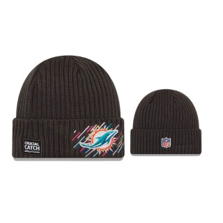 Men's Miami Dolphins Charcoal 2021 NFL Crucial Catch Knit Hat