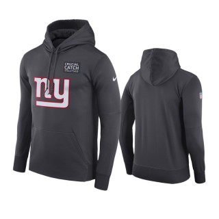 Men's New York Giants Anthracite Crucial Catch Hoodie