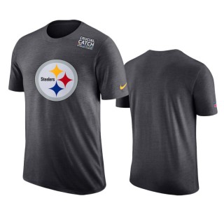Men's Pittsburgh Steelers Anthracite Crucial Catch T-Shirt