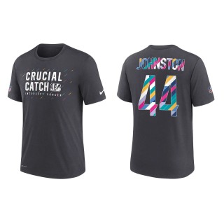 Men's Cincinnati Bengals Clay Johnston Charcoal 2021 NFL Crucial Catch Performance T-Shirt