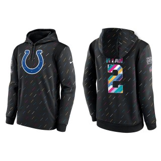 Men's Indianapolis Colts Matt Ryan Charcoal 2021 NFL Crucial Catch Therma Pullover Hoodie