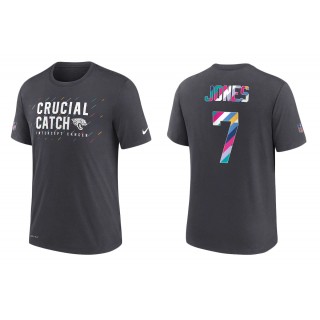 Men's Jacksonville Jaguars Zay Jones Charcoal NFL Crucial Catch T-Shirt