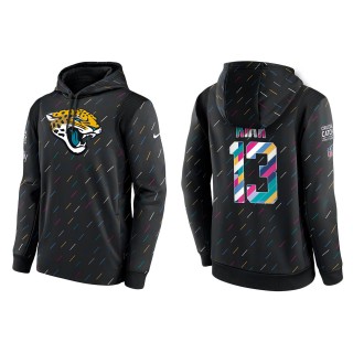 Men's Jacksonville Jaguars Christian Kirk Charcoal 2021 NFL Crucial Catch Therma Pullover Hoodie
