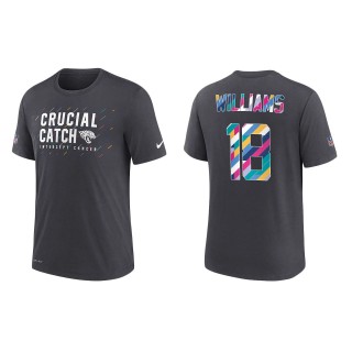 Men's Jacksonville Jaguars Dariours Williams Charcoal 2021 NFL Crucial Catch Performance T-Shirt