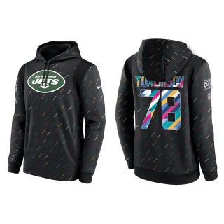 Men's New York Jets Laken Tomlinson Charcoal 2021 NFL Crucial Catch Therma Pullover Hoodie