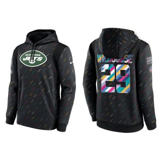 Men's New York Jets Rachad Wildgoose Charcoal 2021 NFL Crucial Catch Therma Pullover Hoodie