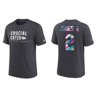 Men's Kansas City Chiefs Ronald Jones II Charcoal NFL Crucial Catch T-Shirt