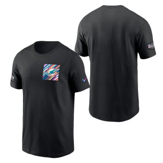 Miami Dolphins Black 2023 NFL Crucial Catch Sideline Tri-Blend T-Shirt