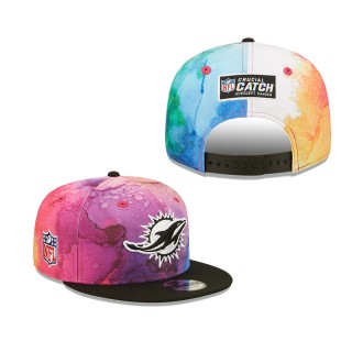 Men's Miami Dolphins Pink Black 2022 NFL Crucial Catch 9FIFTY Snapback Hat