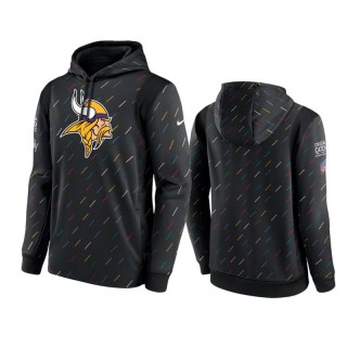 Men's Minnesota Vikings Charcoal Therma Pullover 2021 NFL Crucial Catch Hoodie