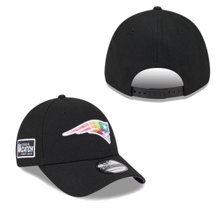 New England Patriots Black 2023 NFL Crucial Catch 9FORTY Adjustable Hat
