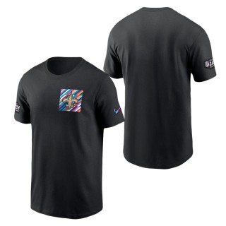 New Orleans Saints Black 2023 NFL Crucial Catch Sideline Tri-Blend T-Shirt
