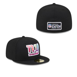 New York Giants Black 2023 NFL Crucial Catch Fitted Hat