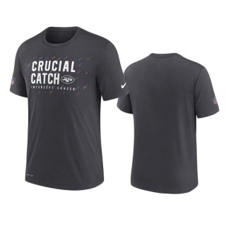 Men's New York Jets Charcoal Performance 2021 NFL Crucial Catch T-Shirt