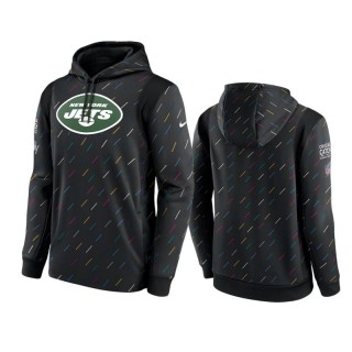Men's New York Jets Charcoal Therma Pullover 2021 NFL Crucial Catch Hoodie