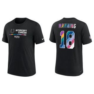 Peyton Manning Indianapolis Colts Black 2022 NFL Crucial Catch Performance T-Shirt