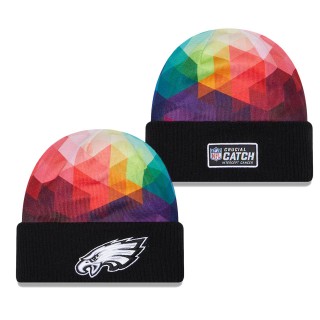 Philadelphia Eagles Black 2023 NFL Crucial Catch Cuffed Knit Hat