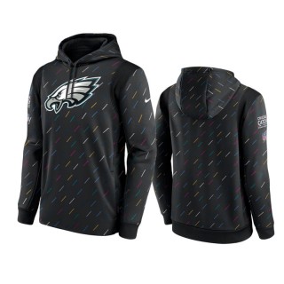 Men's Philadelphia Eagles Charcoal Therma Pullover 2021 NFL Crucial Catch Hoodie