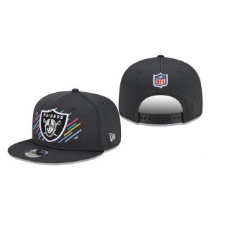 Las Vegas Raiders Charcoal 2021 NFL Crucial Catch 9FIFTY Snapback Adjustable Hat
