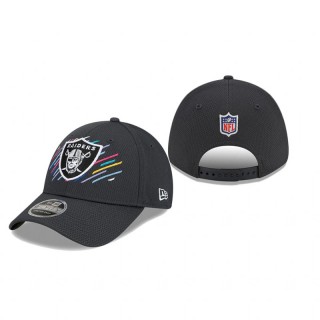 Las Vegas Raiders Charcoal 2021 NFL Crucial Catch 9FORTY Adjustable Hat