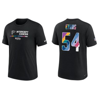 Rashaan Evans Atlanta Falcons Black 2022 NFL Crucial Catch Performance T-Shirt