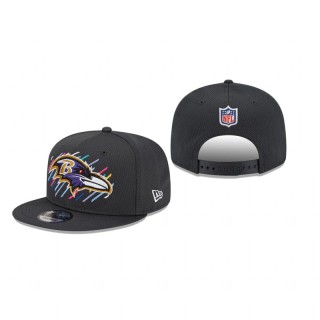 Baltimore Ravens Charcoal 2021 NFL Crucial Catch 9FIFTY Snapback Adjustable Hat