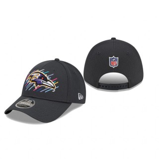 Baltimore Ravens Charcoal 2021 NFL Crucial Catch 9FORTY Adjustable Hat