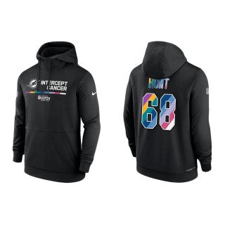 Robert Hunt Miami Dolphins Black 2022 NFL Crucial Catch Therma Performance Pullover Hoodie