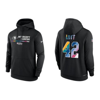 Ronnie Lott San Francisco 49ers Black 2022 NFL Crucial Catch Therma Performance Pullover Hoodie