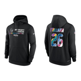 Royce Freeman Houston Texans Black 2022 NFL Crucial Catch Therma Performance Pullover Hoodie