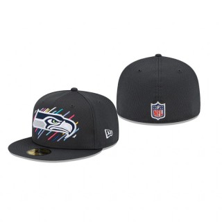 Seattle Seahawks Charcoal 2021 NFL Crucial Catch 59FIFTY Fitted Hat