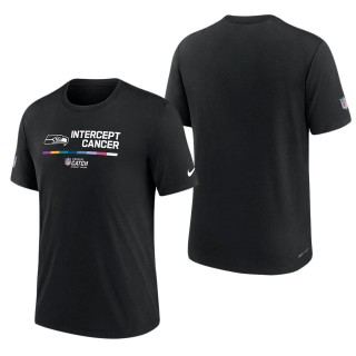 Men's Seattle Seahawks Black 2022 NFL Crucial Catch Performance T-Shirt