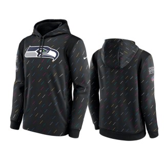 Men's Seattle Seahawks Charcoal Therma Pullover 2021 NFL Crucial Catch Hoodie
