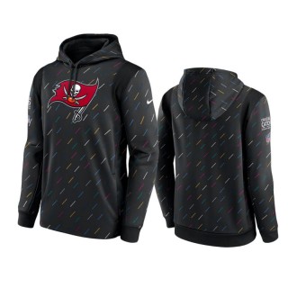 Men's Tampa Bay Buccaneers Charcoal Therma Pullover 2021 NFL Crucial Catch Hoodie