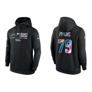Trey Pipkins Los Angeles Chargers Black 2022 NFL Crucial Catch Therma Performance Pullover Hoodie