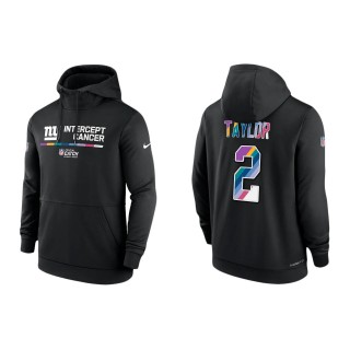 Tyrod Taylor New York Giants Black 2022 NFL Crucial Catch Therma Performance Pullover Hoodie