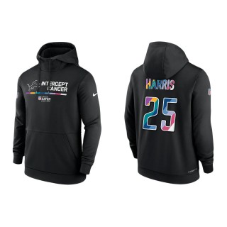 Will Harris Detroit Lions Black 2022 NFL Crucial Catch Therma Performance Pullover Hoodie